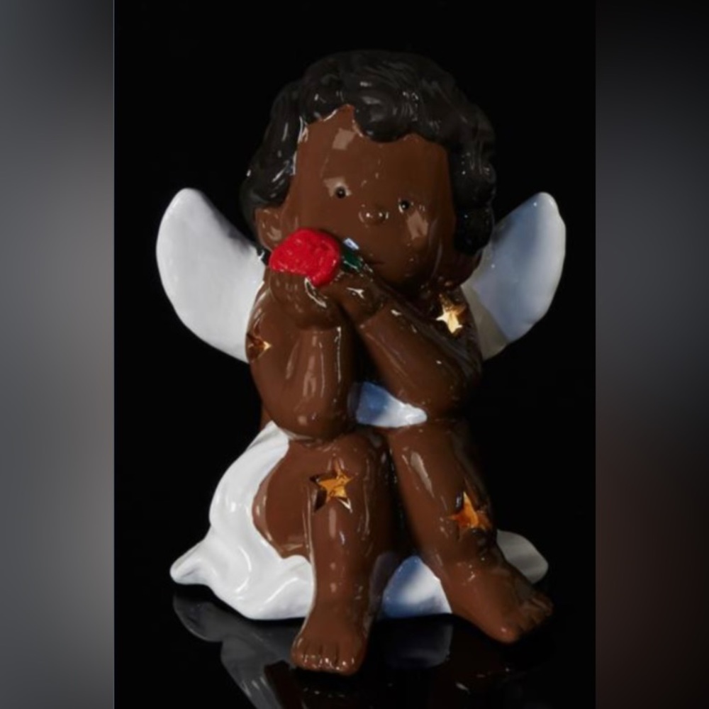 Ceramic Light-Up Sitting Cupid